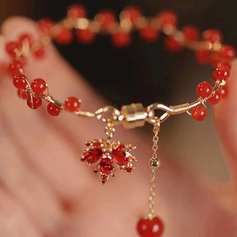 Cosplay Bracelet Women Chinese Style Retro Pendant Beads Bracelets Fashion Unique Exquisite Charm Bracelet Jewelry Accessories image 4