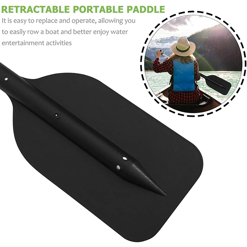 2Pcs Paddles Telescoping Plastic Boat Paddle Collapsible Oar For Kayak Jet Ski And Canoe Safety Boat Accessories