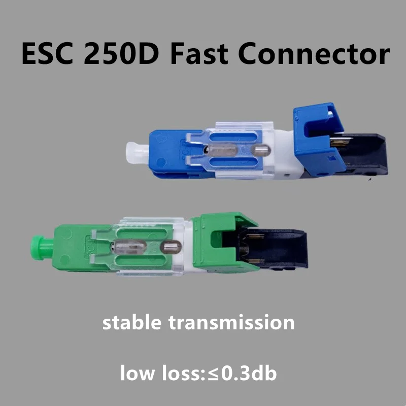 

High Quality Low loss FTTH Update ESC250D SC APC SC UPC Fiber Optic Fast connector Single Mode Quick connector Free Shipping