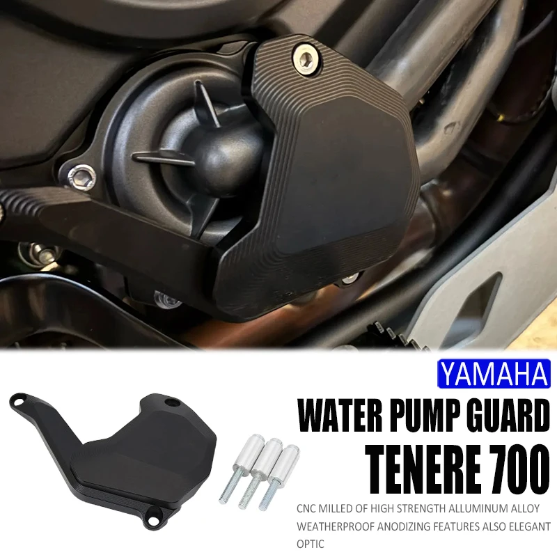 

New Tenere700 Motorcycle Aluminum For Yamaha Tenere 700 Water Pump Protection Guard Covers TENERE700 TENERE 700 2019 2020 2021