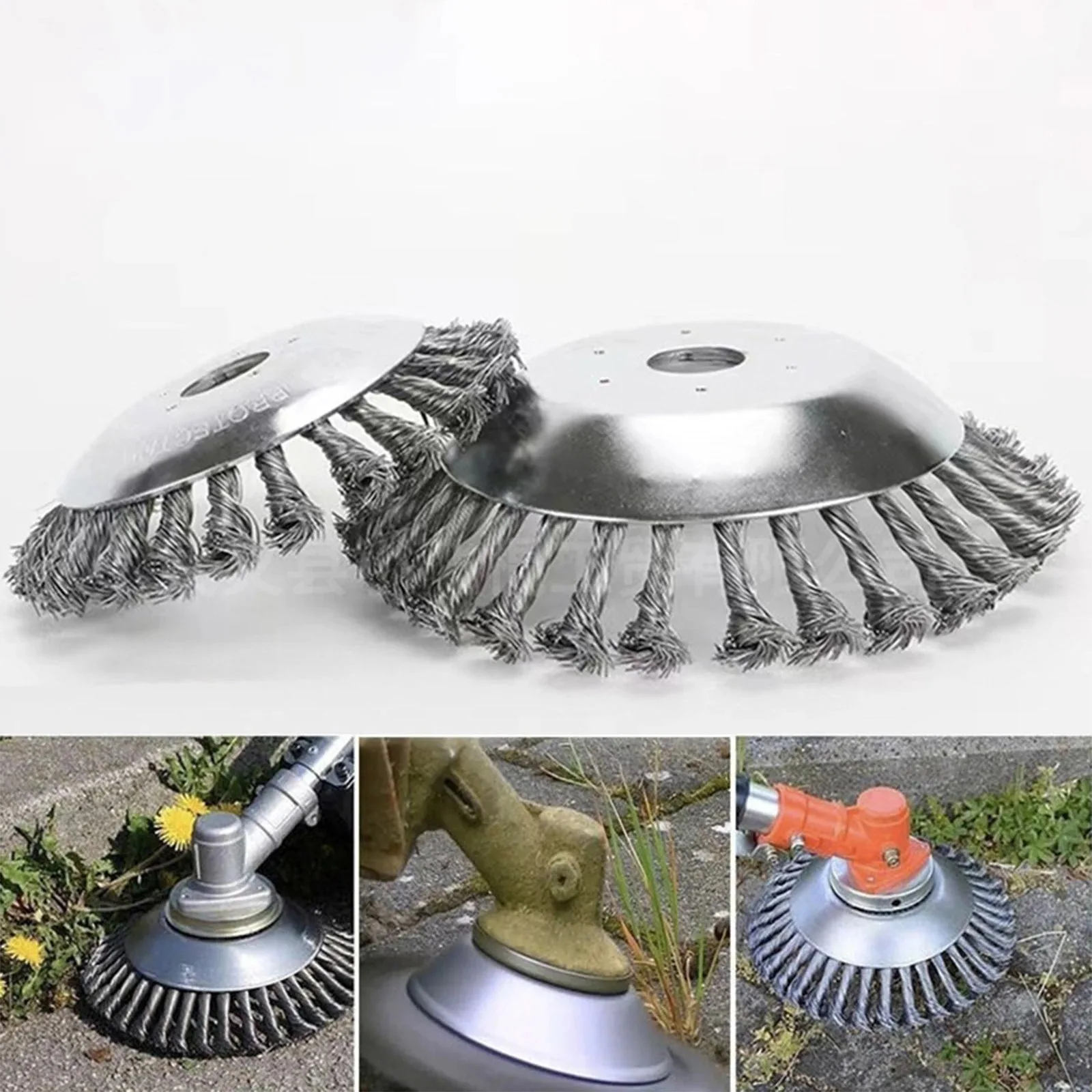 جديد 6/10 بوصة الصلب العشب الانتهازي رئيس فرش القاطع سلك Debroussailleuse الاعشاب فرشاة شفرة لحديقة جزازة العشب أداة السلطة