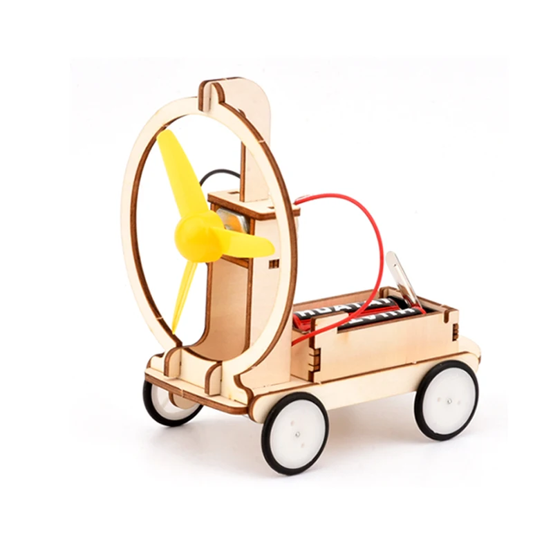 Jouet de puzzle de voiture électrique en bois fait à la main, jouet de bricolage, puzzle de modèle 3D, cadeau scientifique créatif, p306