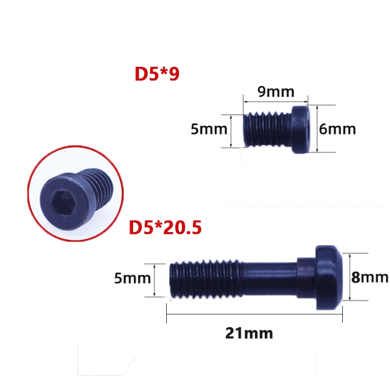 D-type Turning Tool Accessories Clamp D5230 D5265 HLA-5C D3230 D3270 DR3230 Screws D6*10 D5*9 Spring CNC Lathe Cutting Machine