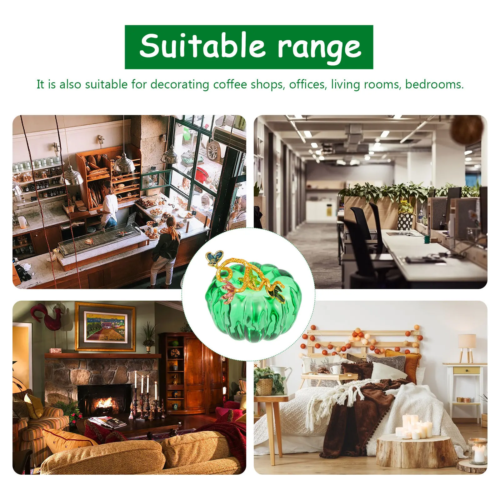 

Glass Pumpkin Decor Tabletop Scene Layout Crystal Small Pumpkin Ornament Home Office Decoration Room Decor Fake Pumpkins