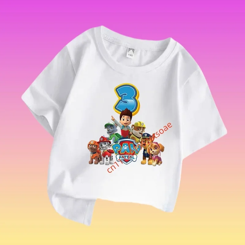 PAW Patrol children's cotton short-sleeved boys' sports shir
