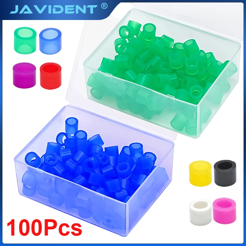 100pcs Dental Coloring Code Ring Silicone Instrument Identification Circle Autoclavable Oral Care Material