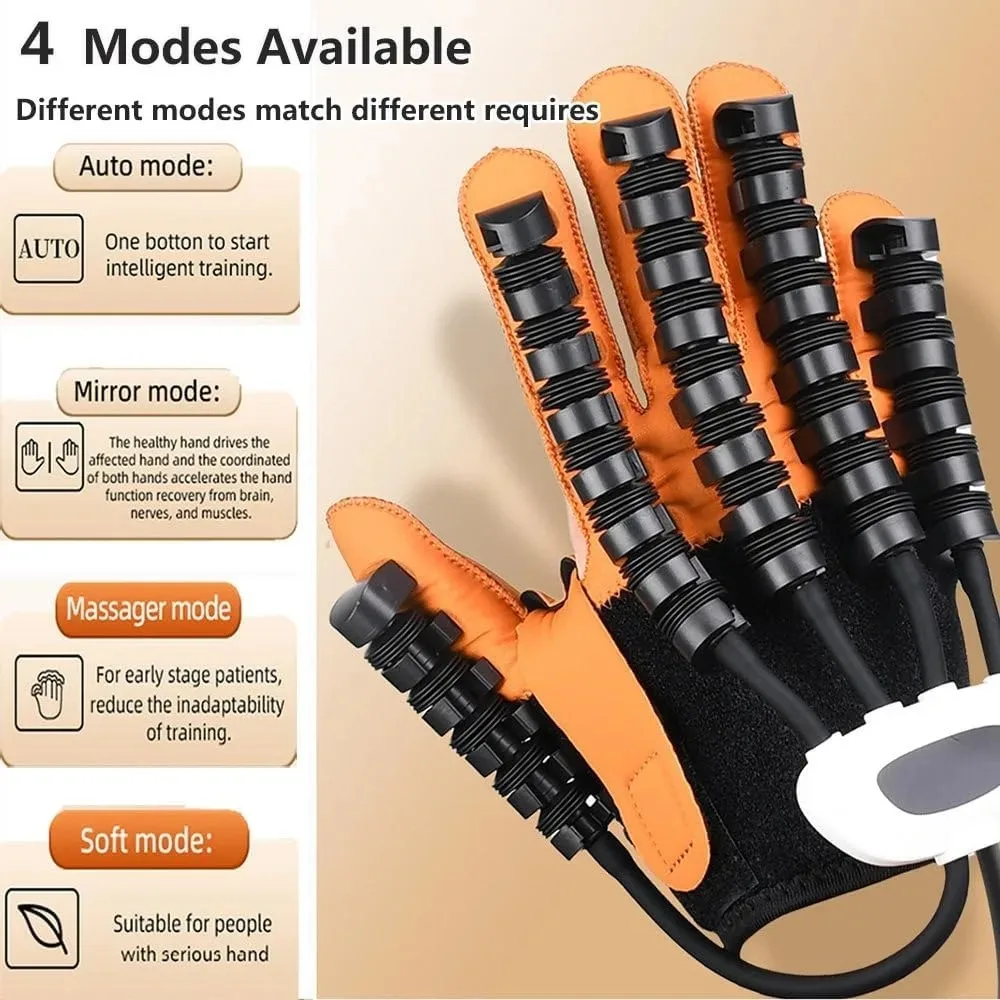 Stroke Hemiplegia Left / Right Hand Robot Glove Finger Rehabilitation Device With Wrist Bracelet Exerciser