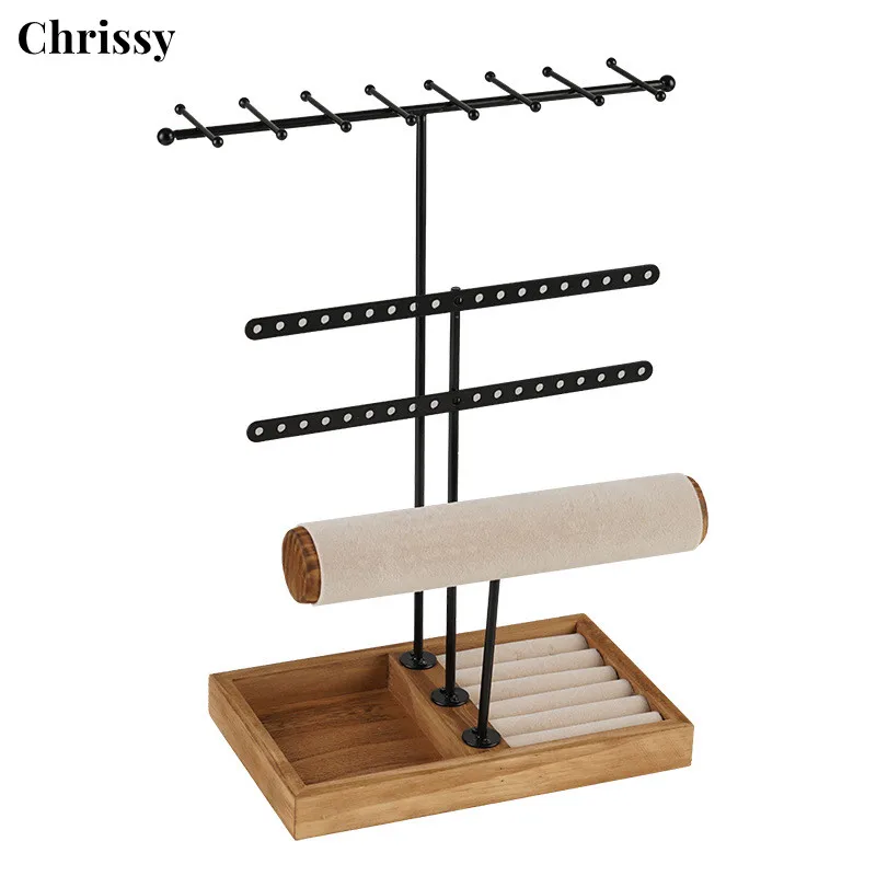 

4 Tier Jewelry Display Rack Fashion Jewelry Tree Organizer for Shopping Mall