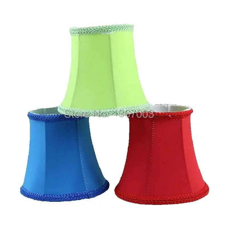 

Fabric Lamp Shades - Red/Blue/Green color, 12 cm Diameter LampShades