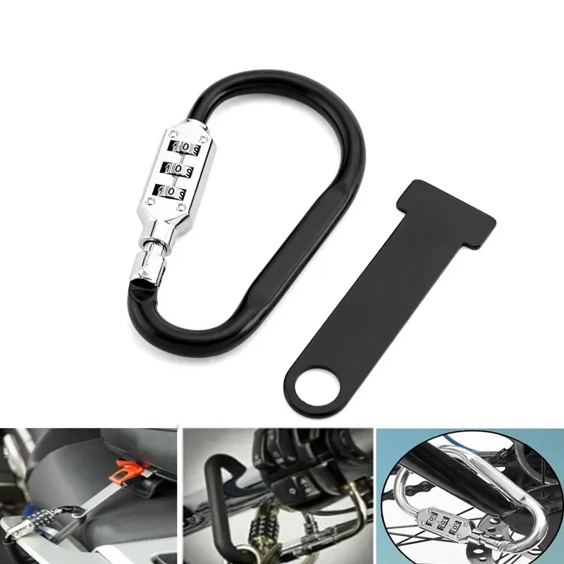 

Motorcycle Helmet Lock Buckle Scooter Anti-theft Open Face Helmet Lock Fastener + T-Bar For Racing Motorbike Bike Helmet lock