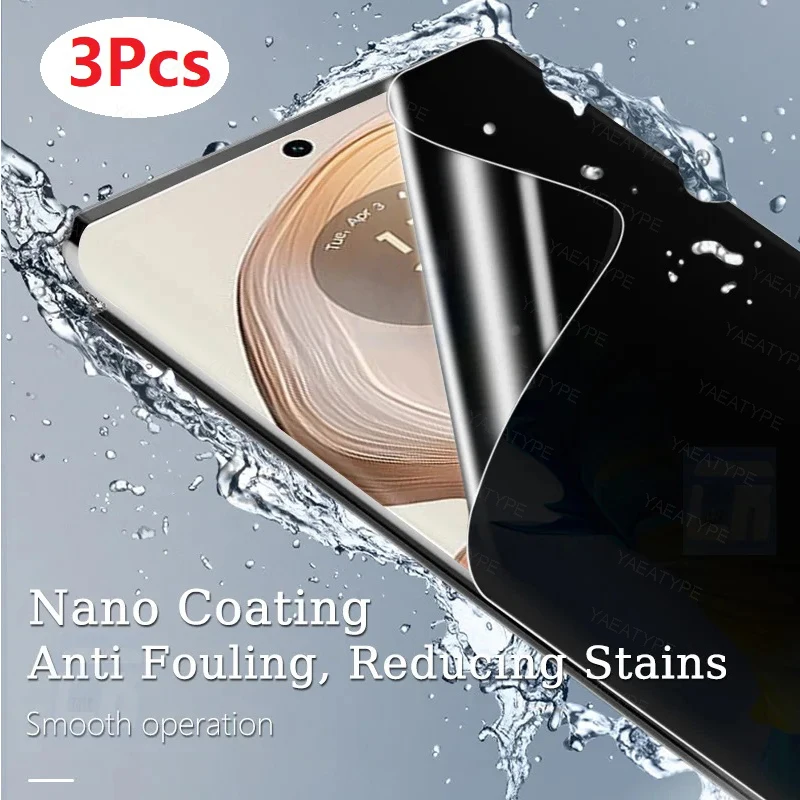 

3Pcs Privacy Hydrogel Film For Motorola Edge 50 40 Pro Neo 2024 G85 G55 G45 G35 Screen Protector Without Fingerprint Unlocking