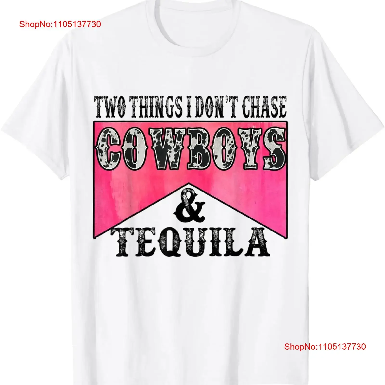 

Two Things I Don't Chase Cowboys Tequila Leopard Western T Shirt vintage Washed streetwear Slightly homme Casual Stretched