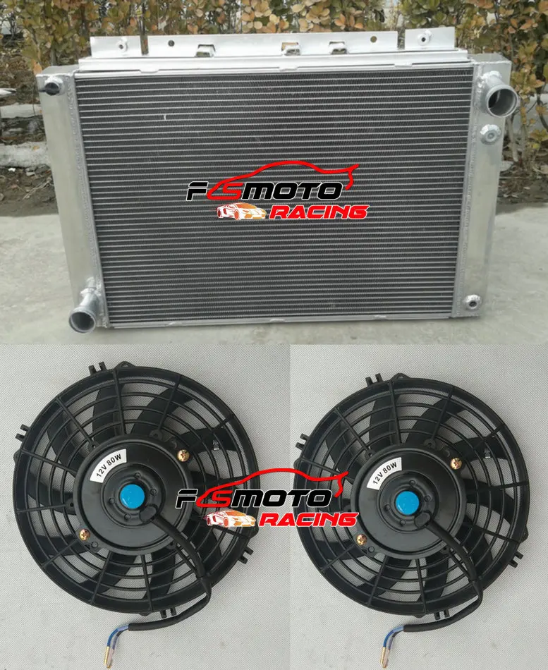 3ROW Aluminum Radiator + Fans For Ford Thunderbird 1964-1966 1965 64 65 66 AT/MT