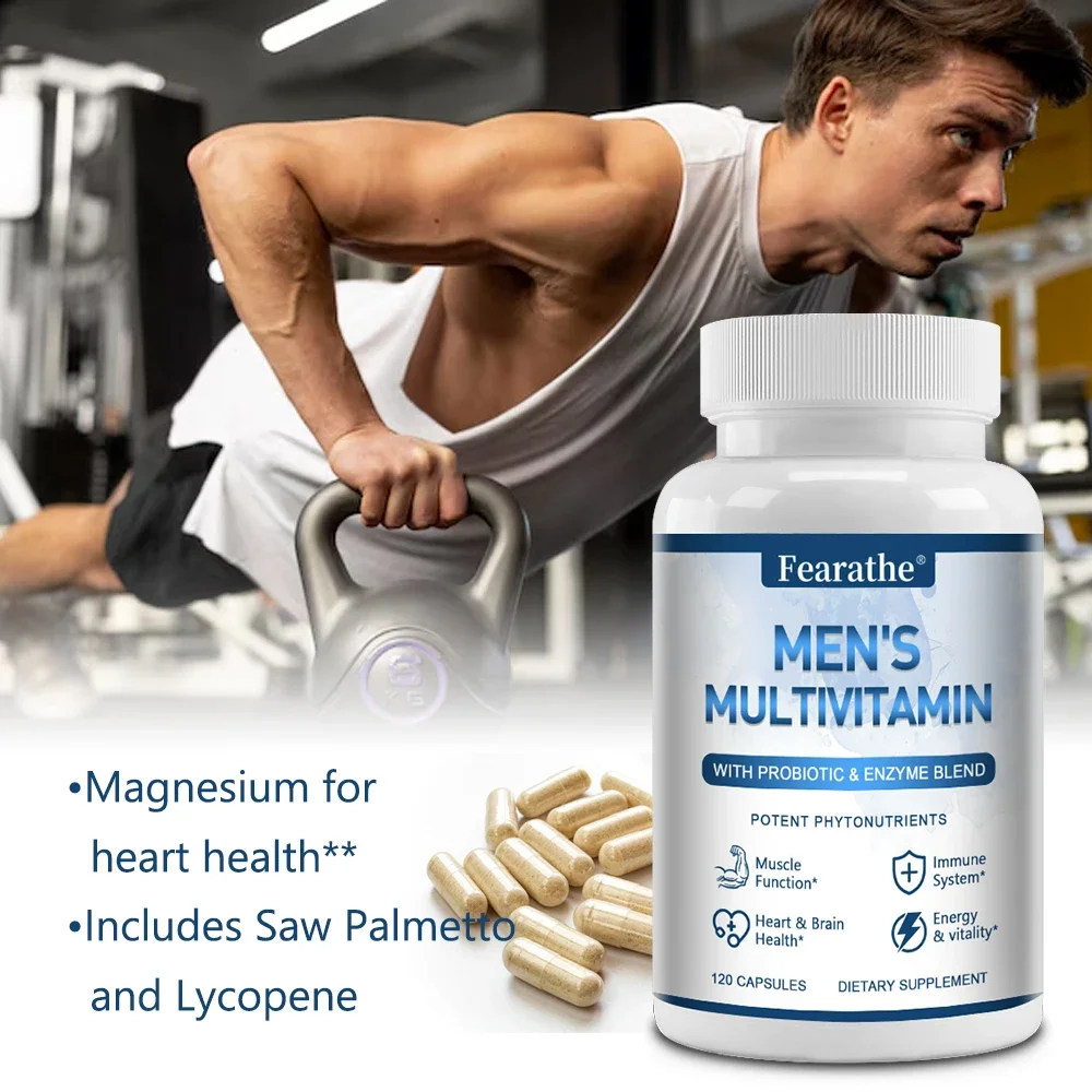 مكملات الفيتامينات المتعددة للرجال - فيتامينات ومغذيات متعددة يومية لدعم نمط حياة صحي ونشط، طاقة، قلب، صحة الدماغ