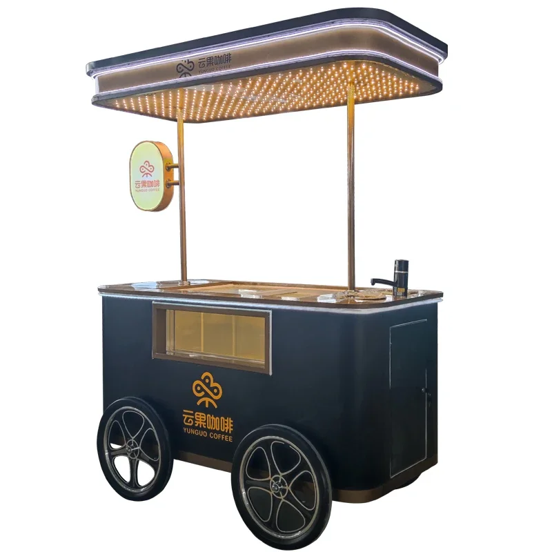 Ice Cream Fast Food Cart For Sale concession deep fryer food trailer fast food truck boba milk tea push