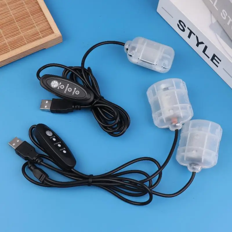Low Noise & Durable DC 5V 3-Speed USB Massage Motor, Dual/ Single Head Vibrating Massager For Pillow/ Cushion/ Waist