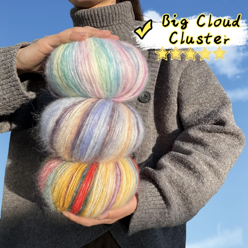 The Large Cloud Ball of Yarn, with Each Ball Weighing 100 Grams, and a Length of 350 Meters