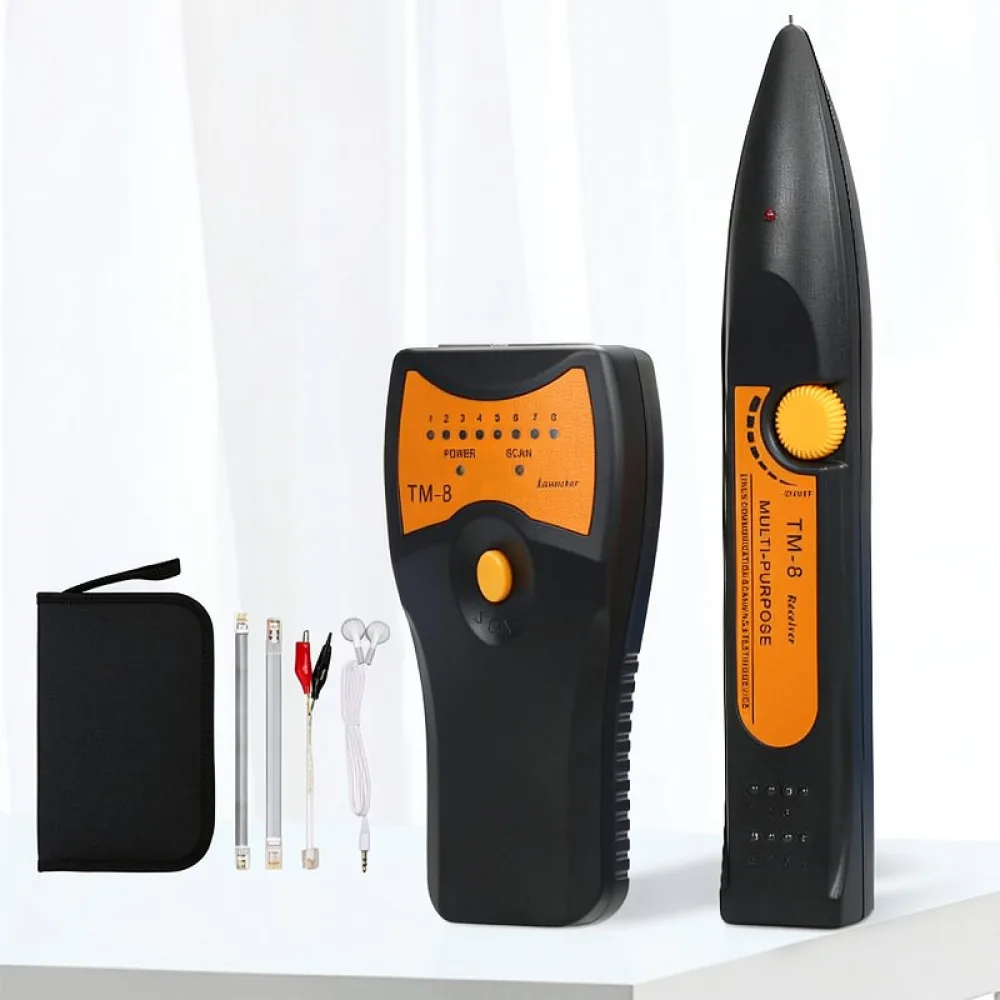 TM 8 Ethernet Wire Tester Network Cable Tracker Diagnostic Tool Telephone Line Scanner Continuity Fault Detector Setup