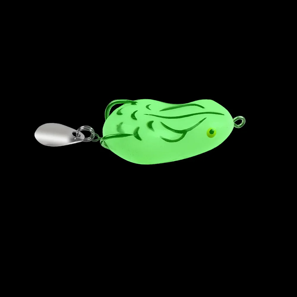 Köder, modifiziert, schwarze Pailletten, kleiner Frosch, 7 g/12 g, Kaninchenfrosch, bionischer Angelköder, Froschköder – Detail 5