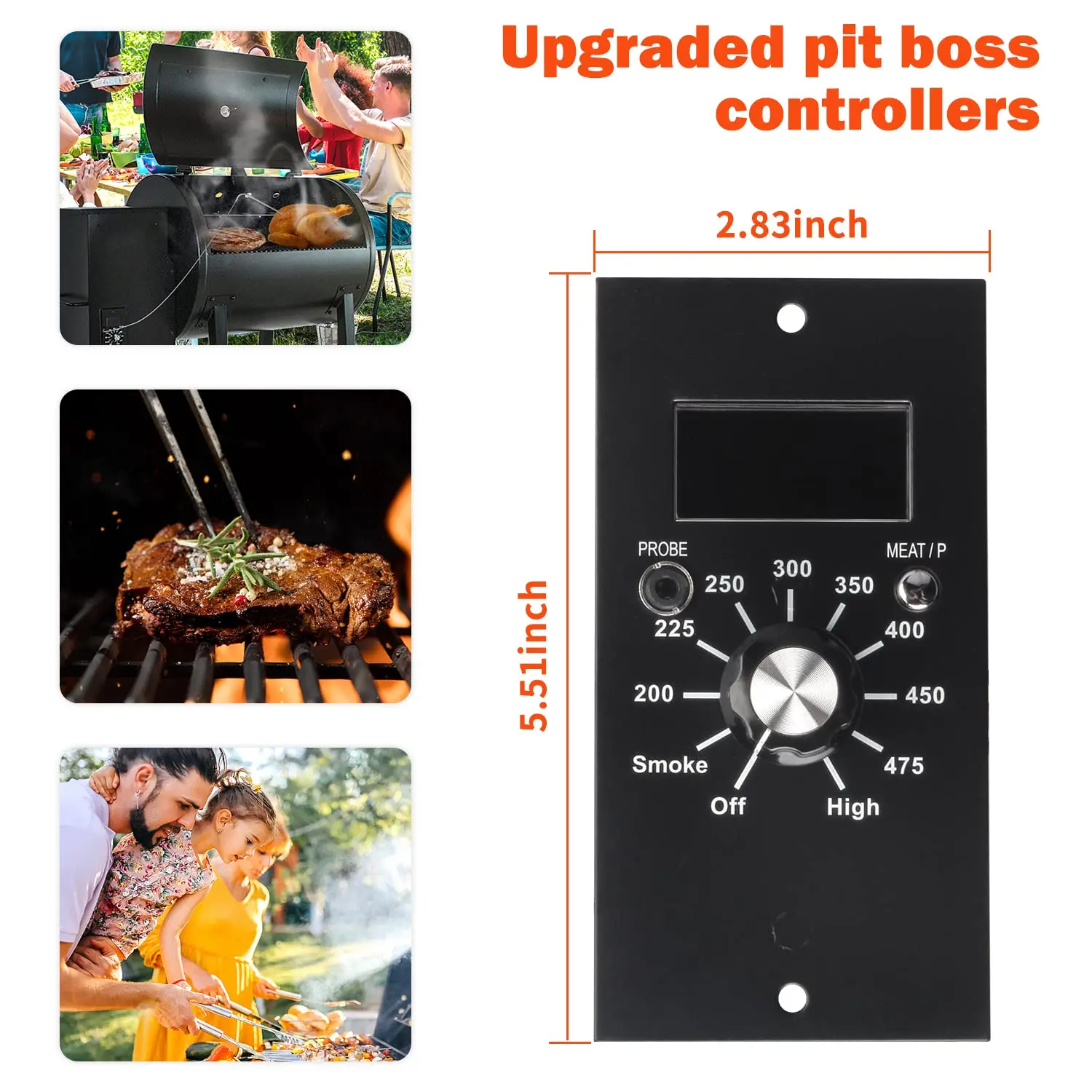 Upgraded Digital Control Board for Pit Boss Wood Smoker Replacement Parts Thermostat Kit Compatible with Pit Boss