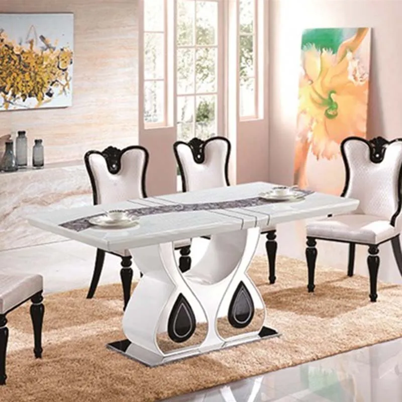 Vintage Designer Dining Tables White Minimalist Sintered Stone Dining Room Table Luxury Modern Mesa Comedor Furniture Home