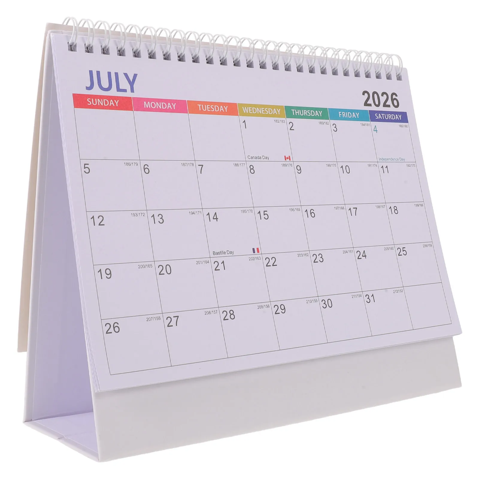 Desk Calendar 2026-2027 Monthly Daily Planner Spiral Coil Standing Desktop Calendar for Office Workspace Organizer Note Section