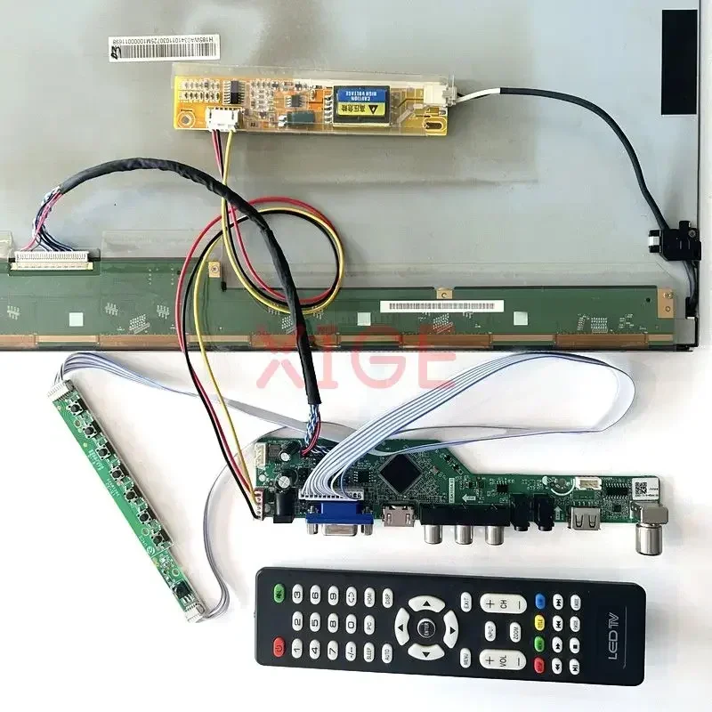 Tarjeta de controlador LCD para TV analógica, Kit de bricolaje 1CCFL, 1280x800, LVDS de 30 Pines, VGA + HDMI + AV + USB + IR, para TX39D30VC1GAA LQ154K1LA LQ154K1LB