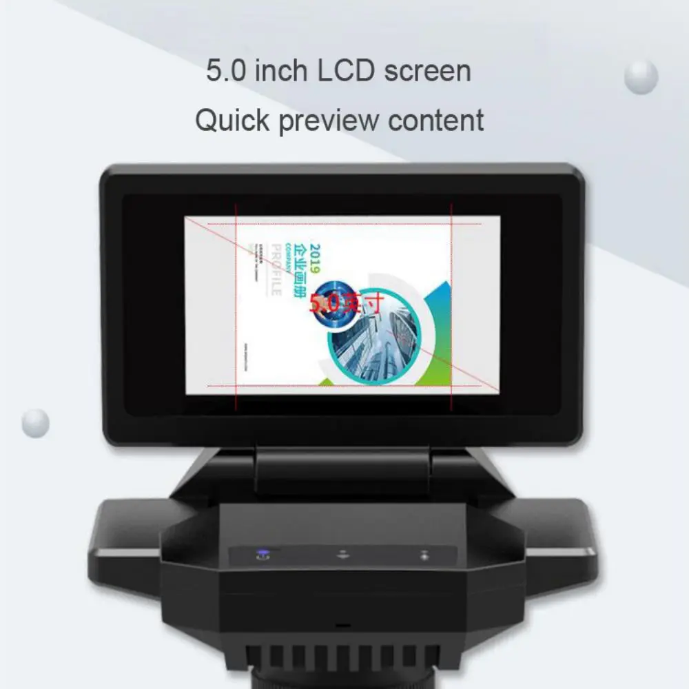 5inch LCD screen document scanner A3 size with 20MP OCR Book Scanner, Fast document reader and A3 scanner