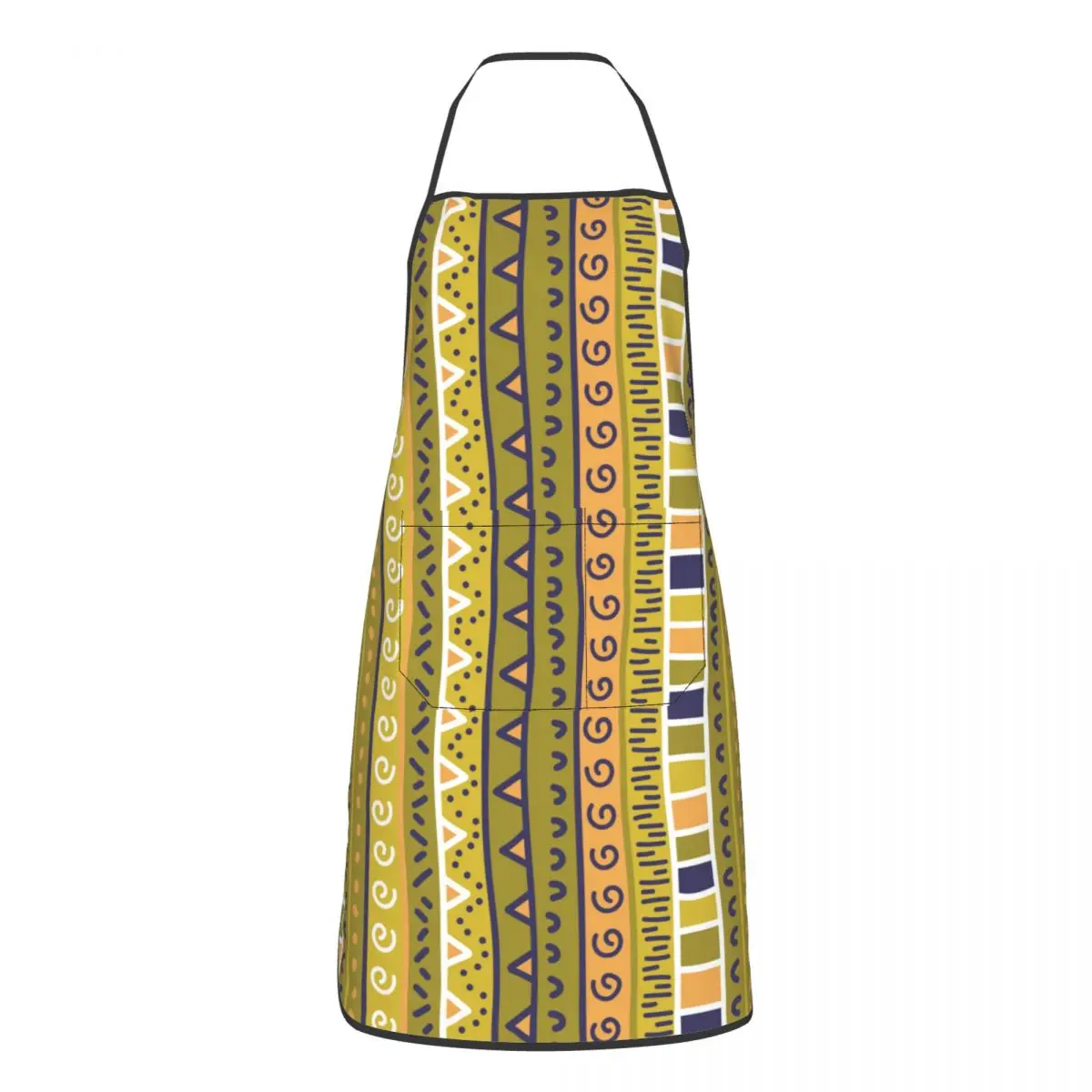 Kitchen Apron Ancient Tribal Ethnic Chef Work Apron Restaurant Bar Shop Cafes Beauty Nails Studios Uniform