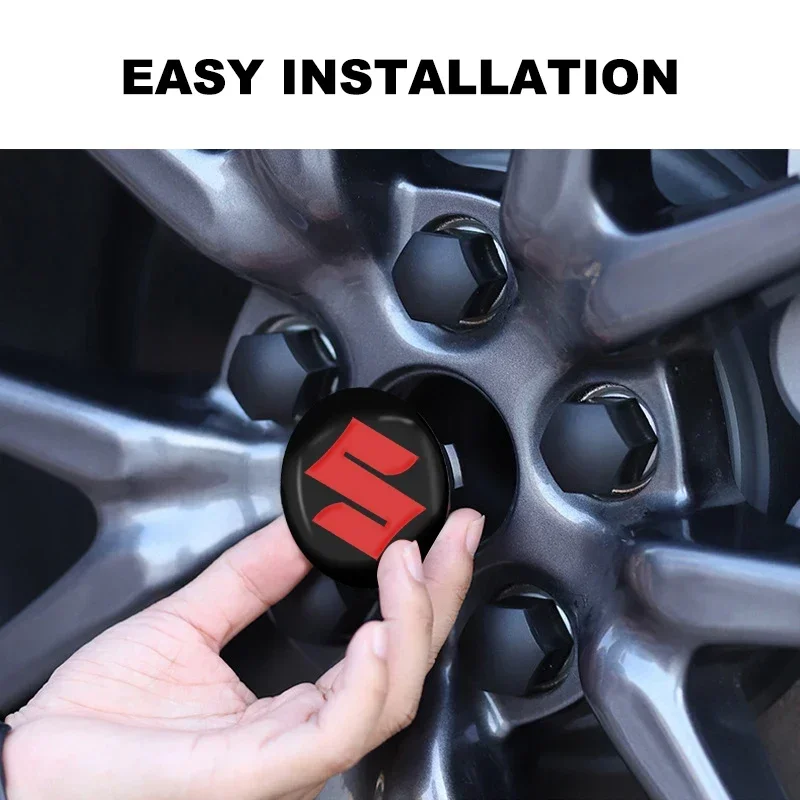스즈키 SX4 알토 에스쿠도 스위프트 스타일링 스위프트 그랜드 비타라 짐니용 56mm 자동차 휠 센터 허브 캡 엠블럼 데칼 휠 스티커 4개