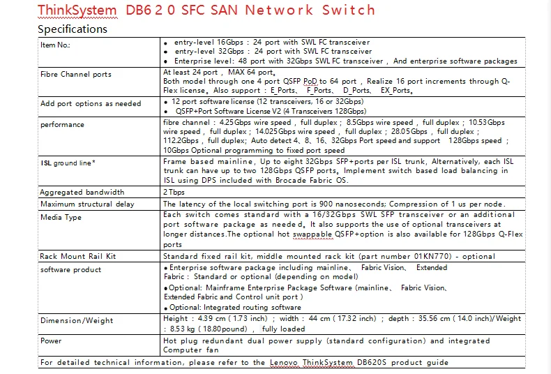 Новый сетевой коммутатор ThinkSystem OB620S FC SAN, сетевой коммутатор 4 8 16 24 порта, 4-портовый коммутатор poe