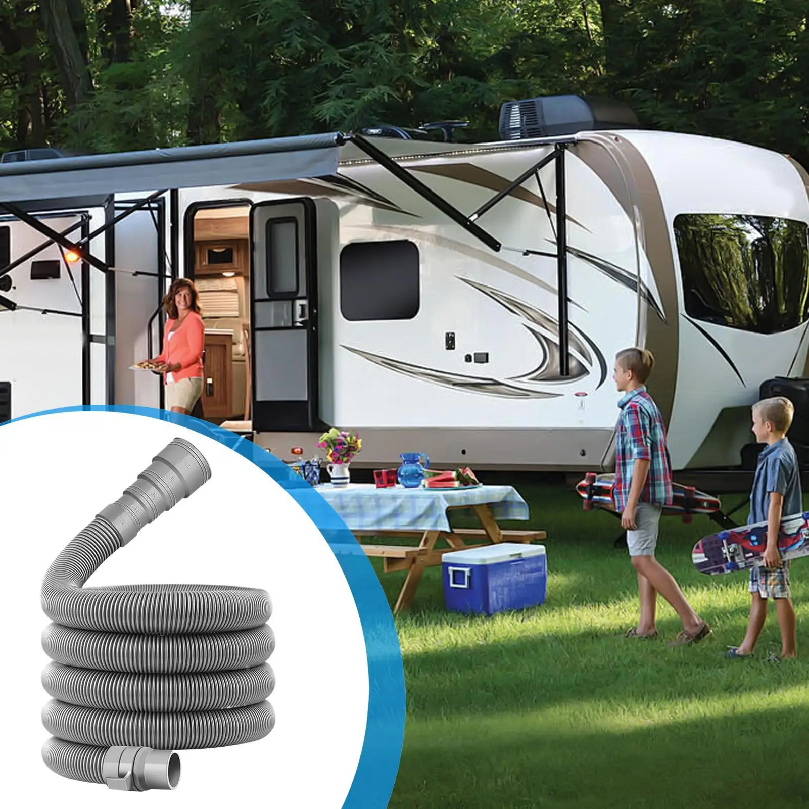 

RV Sewage Hose Sewage Waste Hose Trailer Waste Pipe For Truck Outdoor Motorhome Camping RV Trailer Travel Vehicle