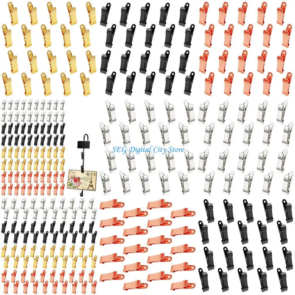 

U75B 20 шт. регулируемый обратный зажим с подвесным отверстием металлический зажим для документов для офиса