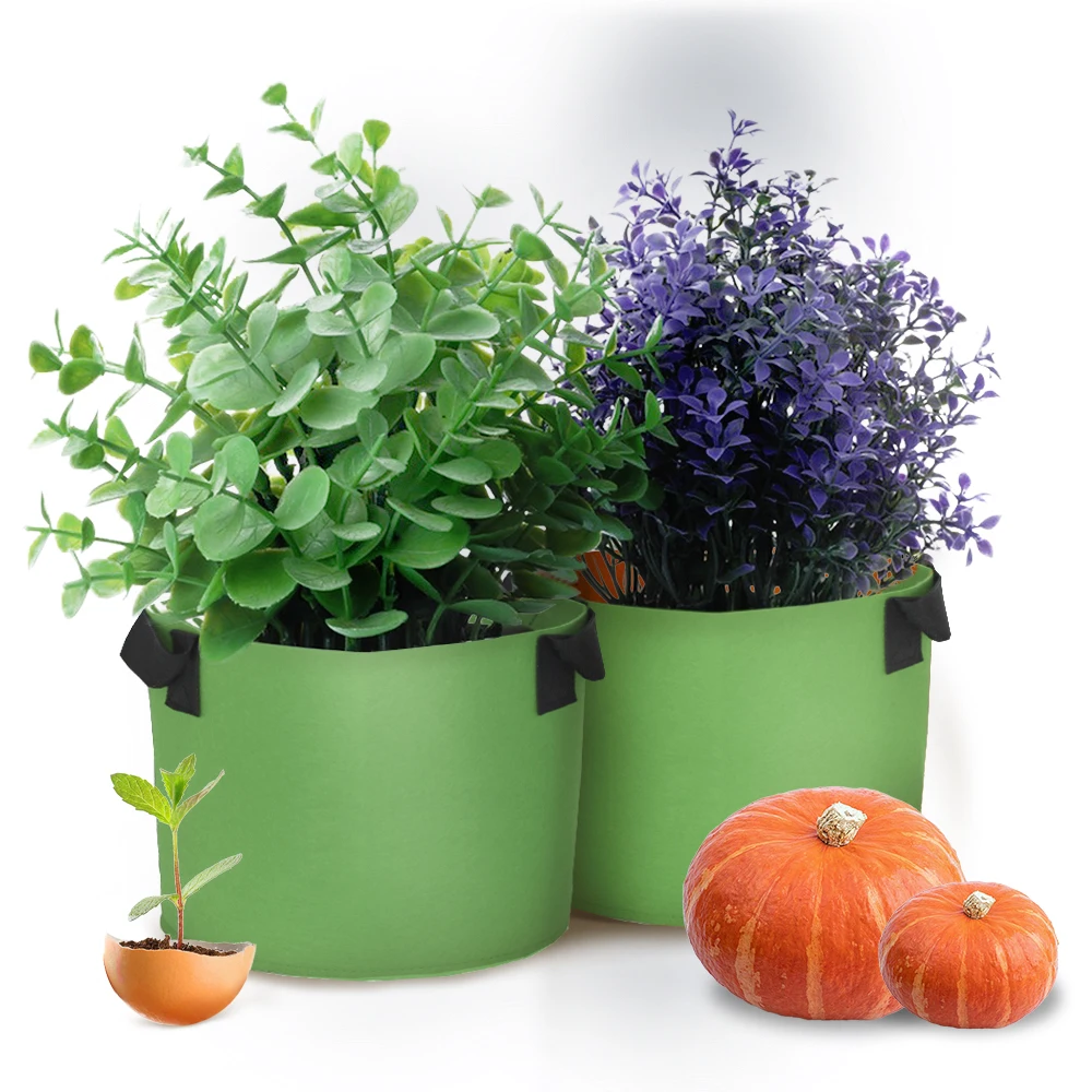 Plant Nursery Grow Bags Fabric 5 Gallon - 5/10/15 Gallon Garde Grow Bags Felt