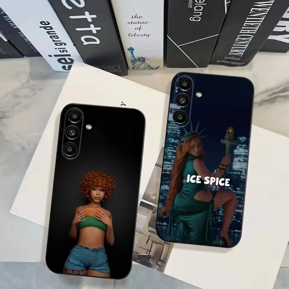 

Rapper Ice Spice Phone Case For Samsung Galaxy A20,A21s,A22,A31,A32,A52,A53,A72,73,A80 Soft Black Cover