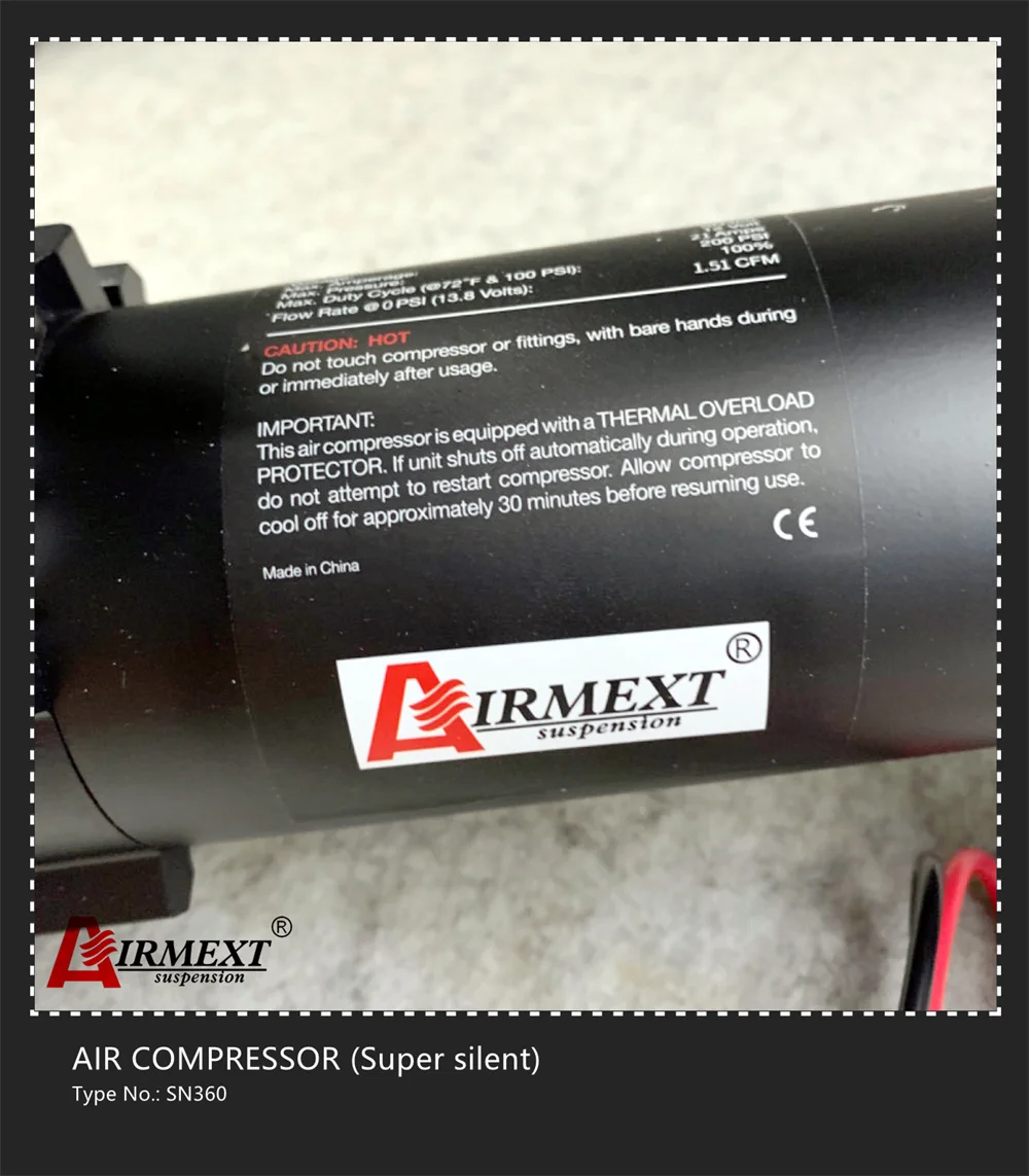 AIRMEXT SN360 /SUPER Silent Air Pump Air compressor Penumatic air suspension system spare parts tunning vehicle parts