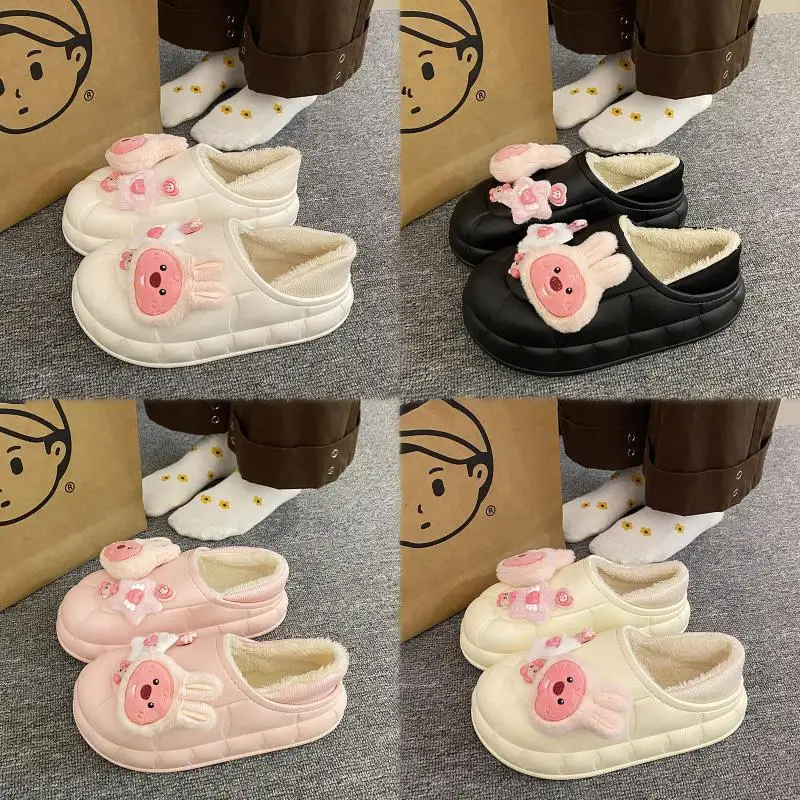 New Kawaii Anime Peripheral Loopy Velvet Waterproof Cotton Shoes Cute Girls Y2K Ruby Comfortable Warm Slippers Gift