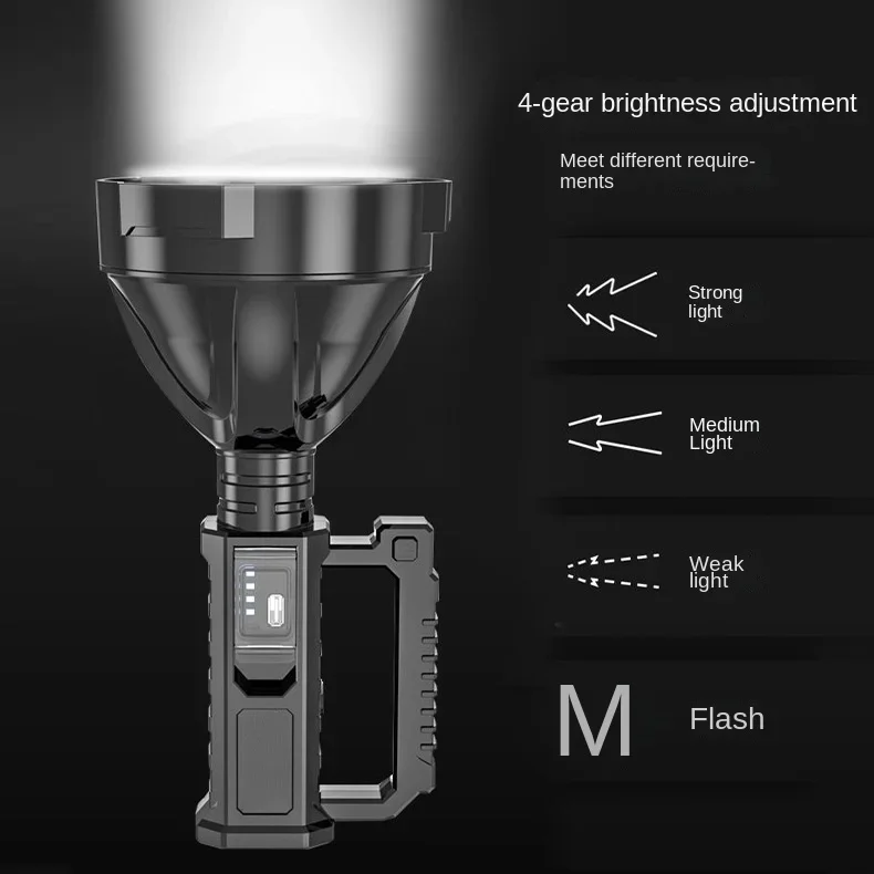 Imagem -04 - Lanterna Led de Alta Potência Poderosa Tocha Xhp70 Lanterna de Pesca Impermeável Usb Recarregável Holofote Holofote Lâmpada de Acampamento