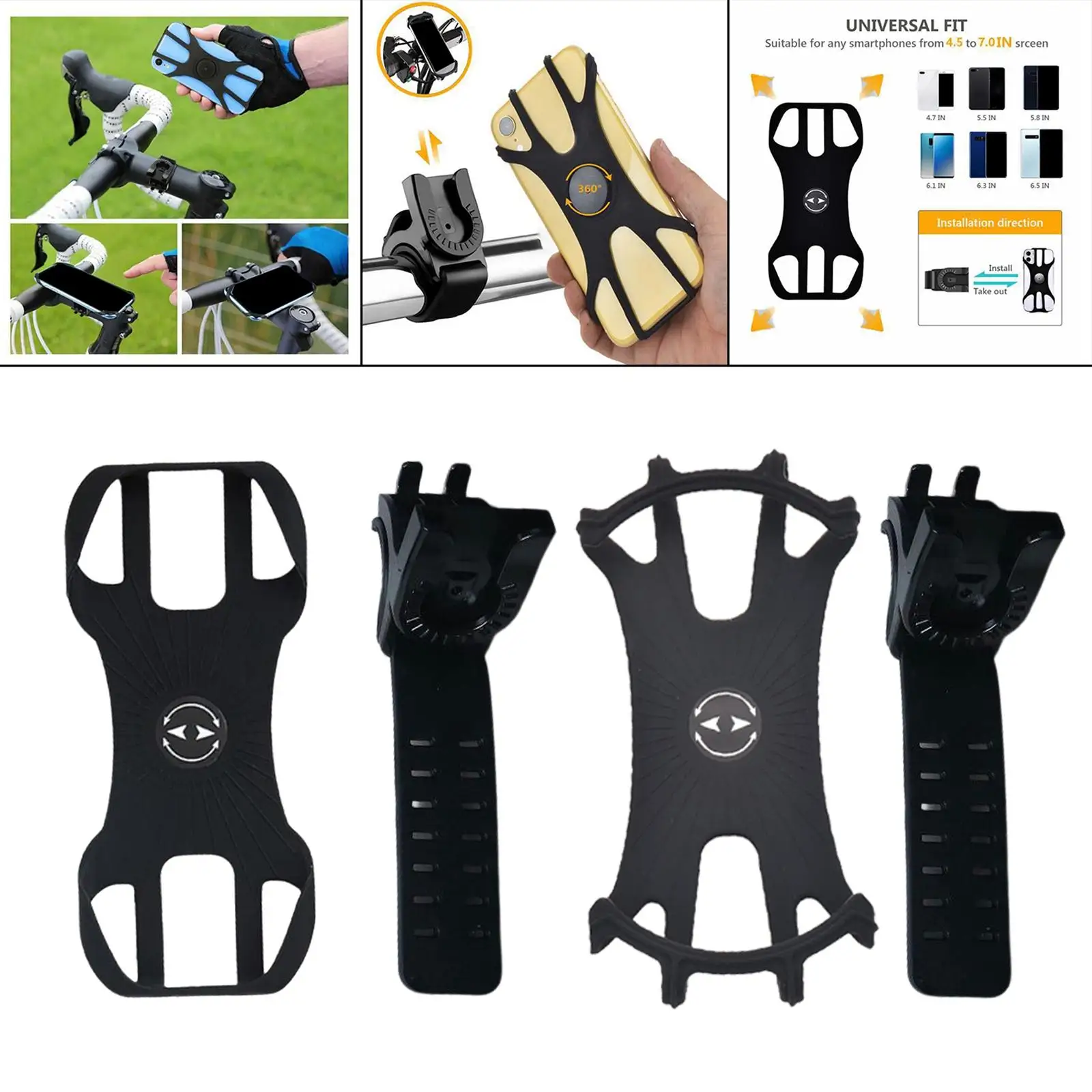 

Bike Mobile Phone Holder Universal Stand Cellphone Mount for Scooter