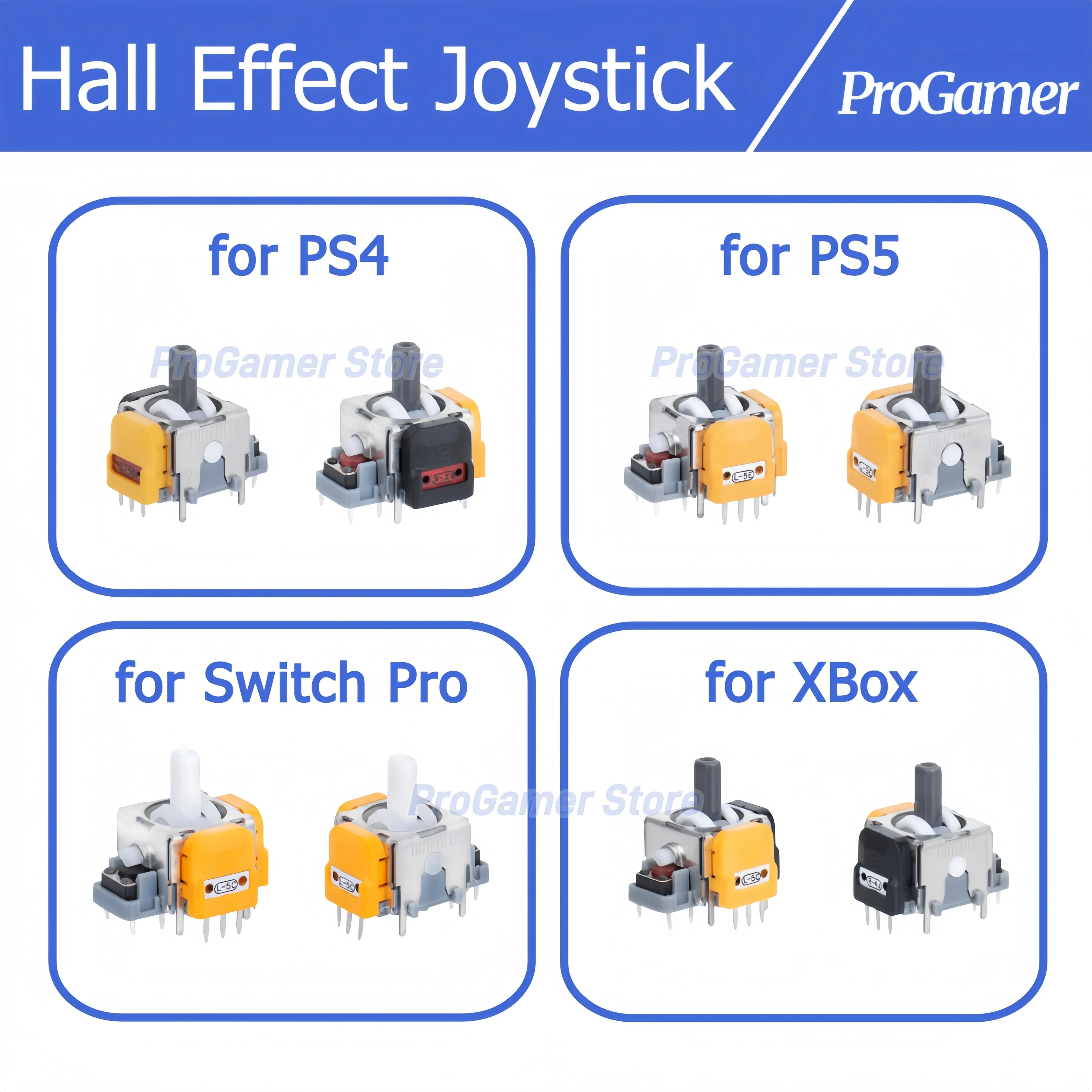 

10/20/30pcs Upgraded Hall Effect Joystick for PS5 PS4 Controller Analog Stick Replacement for Switch Xbox Gamepad Repair Parts