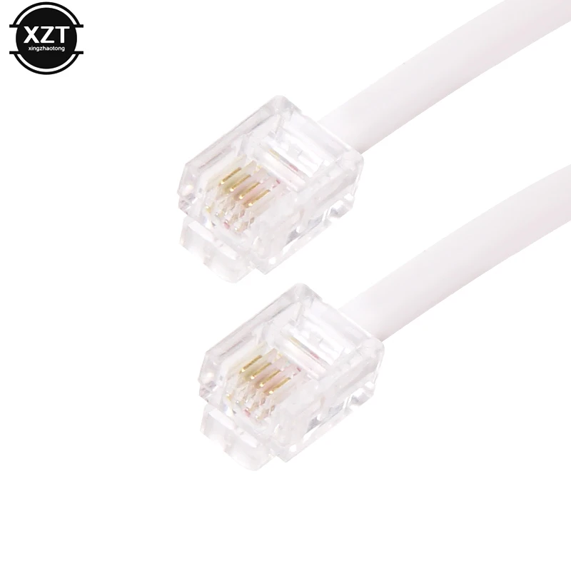 NEWEST 1M/10M/9M/6M/3M RJ11 male 6P2C Modular Telephone Phone Cables Extension Cable Wire