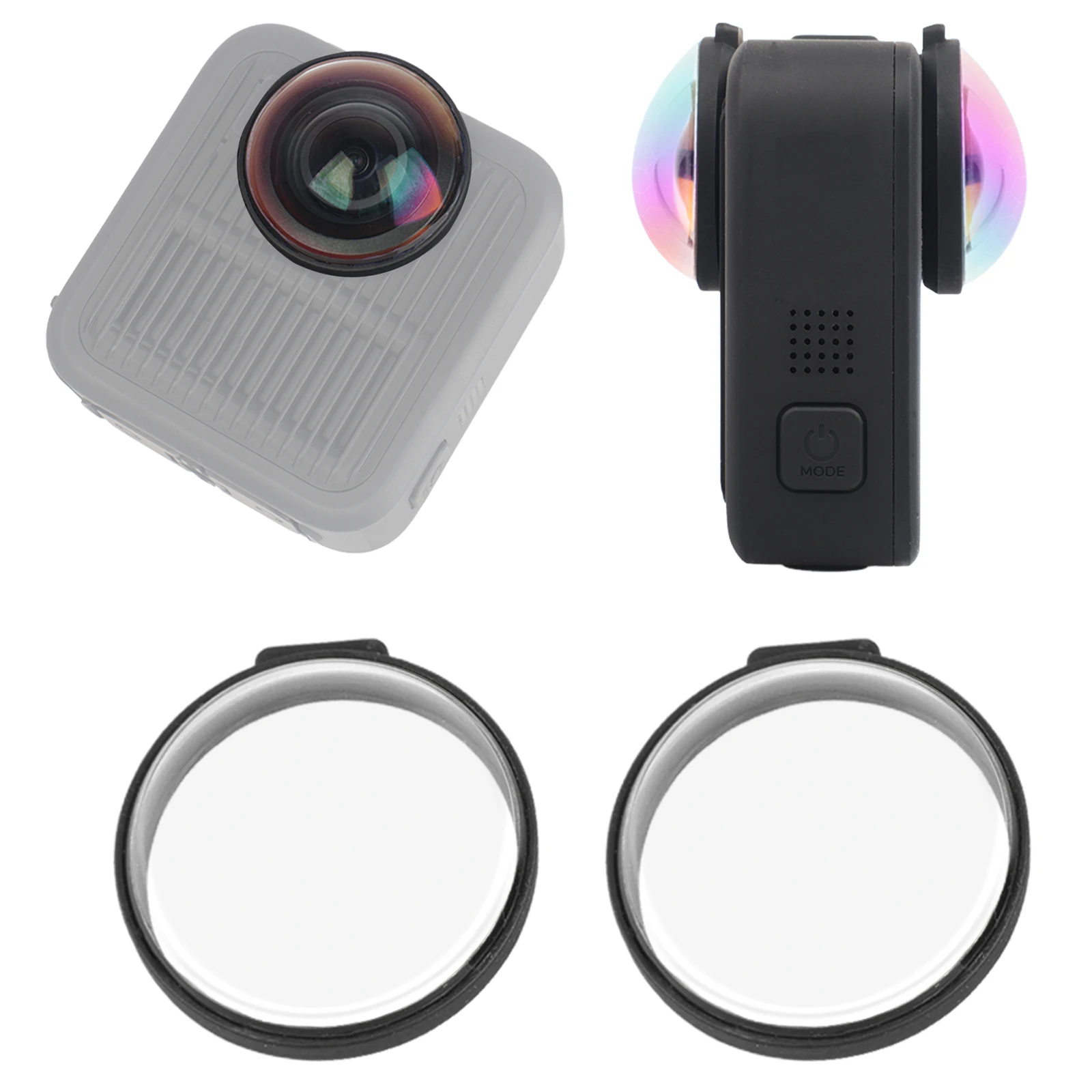 For GoPro MAX 2 Action Camera Lens Cover Anti-Collision Camera Protective Lens Film Camera Lens Guard Lens Protect Sleeve Access