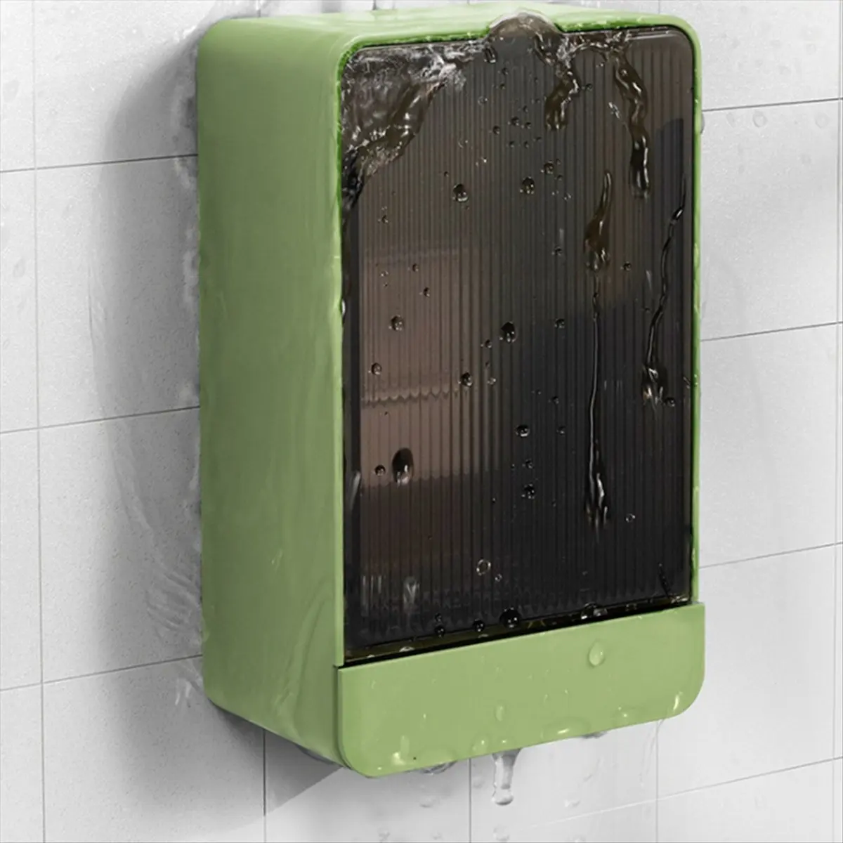 Wall-Mounted Drain Soap Box Flip Cover Detachable Soap Rack ABS+PP Shower Soap Holder