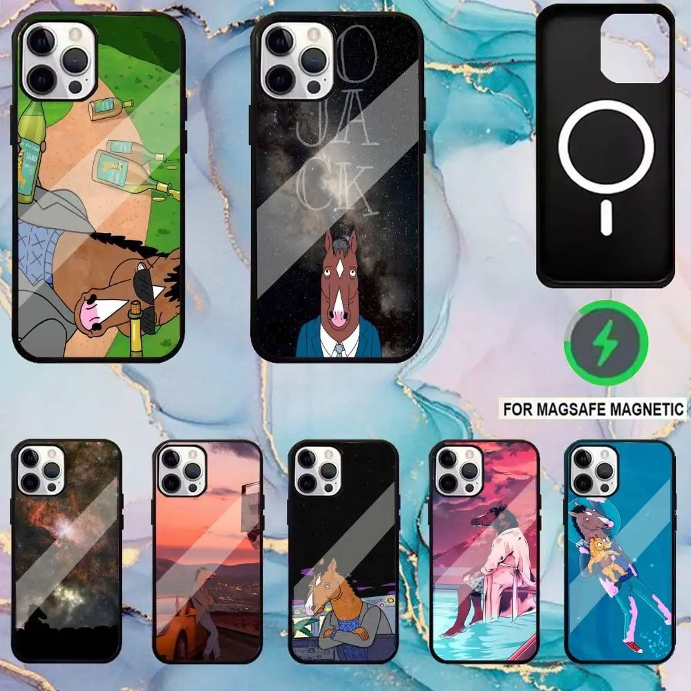 

BoJack Horsemans Phone Case For iPhone17,16,15,14,13,12,11 Plus,Pro Max Magnetic Magsafe Wireless Charging
