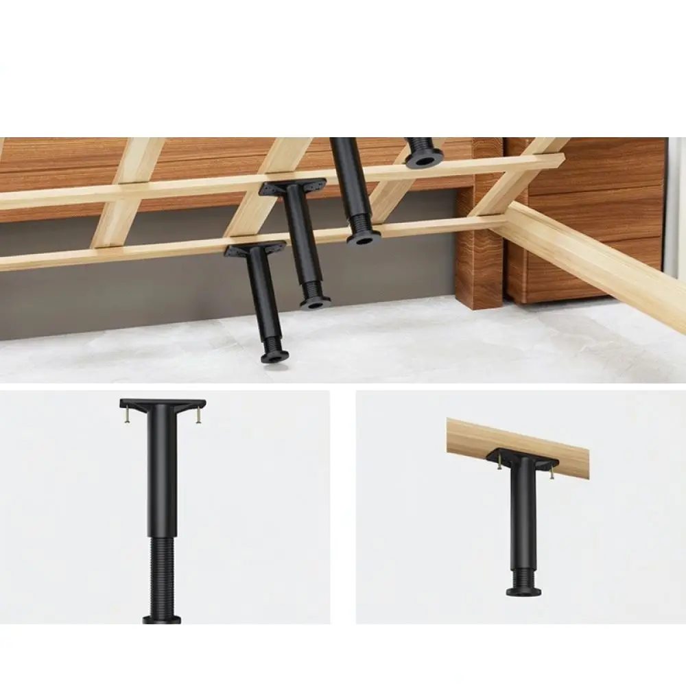 Adjustable Support Leg For Bed Frame Furniture Replacement Feet Heavy Duty Slat Reinforcement Hardware For Bed Structure