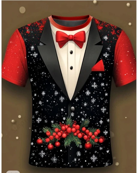 New fashion Christmas 3d Print Tshirt Men Women Fashion T-shirt Kids Hip Hop Tops Tees Santa Claus T shirt Red