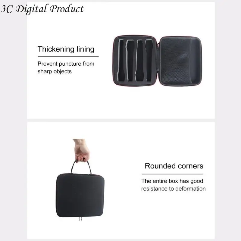 Bolsa armazenamento caixa viagem microfone, MIC Wireless Protetive Box Boleteira à prova choque choque 4 Q84A