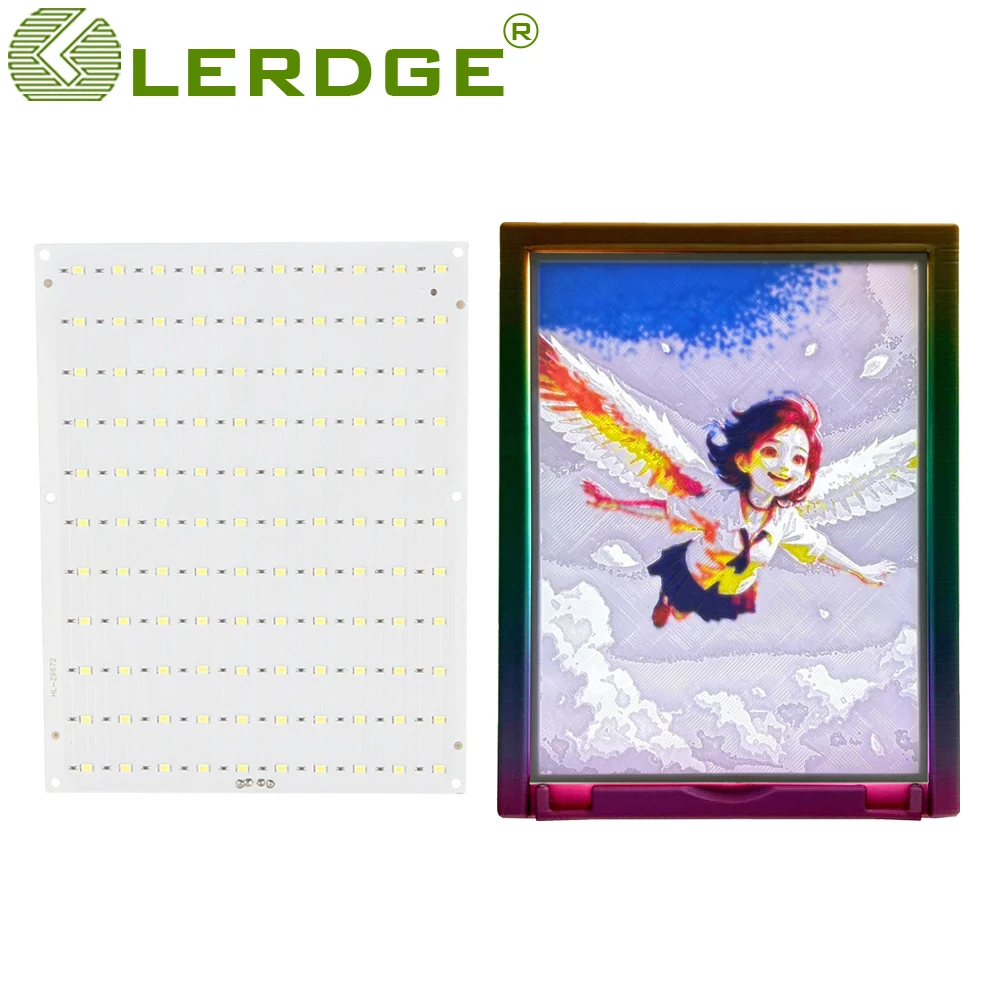 

LERDGE For Bambu lab CMYK LED Backlight Board Kit Lithophane LED PLA Basic CMYK Lithophane Bundle 3D Print Lithophane Photo