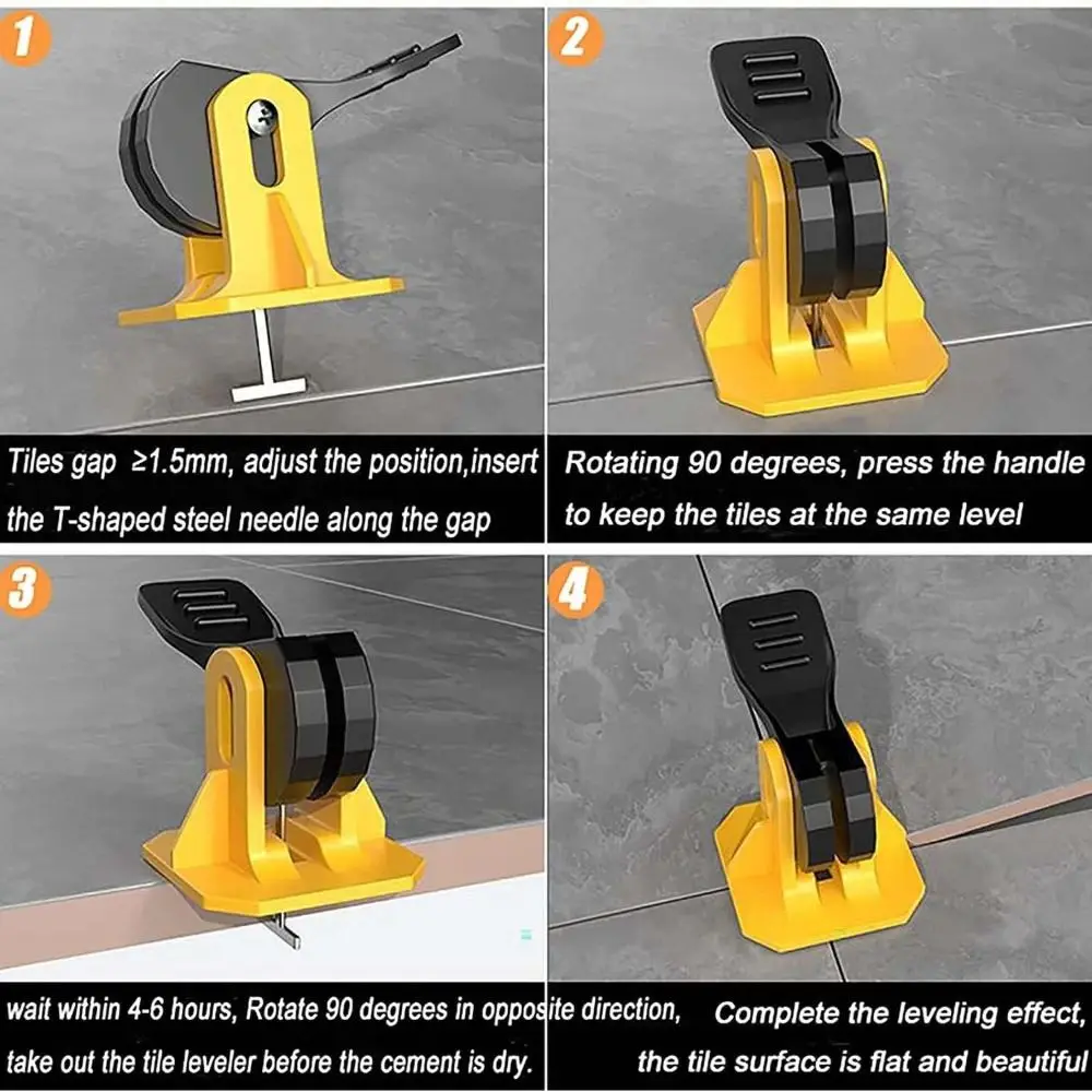 50Pcs Portable Reusable Tile Leveling Device Push-type Manual Tile Positioning Clip Multifunctional Durable Tile Lifting Tool