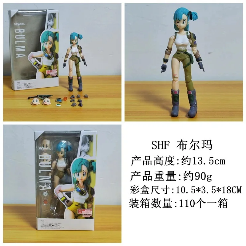 Figura Articulada de Bulma Joven de Dragon Ball SHF WD, El Comienzo de un Gran Aventurero, Modelo de Anime Hecho a Mano para Colección